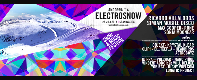 ElectroSnow 2014 presenta su cartel ElectroSnow 2014 presenta su cartel