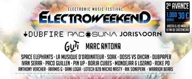 Electro Weekend cierre el line-up de su 2º edición Electro Weekend cierre el line-up de su 2º edición