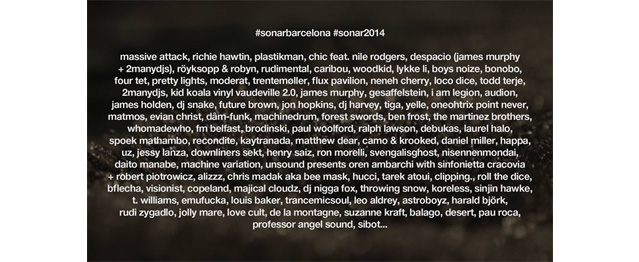 Sónar incorpora más artistas a su cartel Sónar incorpora más artistas a su cartel