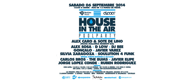 House In The Air, la Pool Party de Alma Soul Music y Bee Live World House In The Air, la Pool Party de Alma Soul Music y Bee Live World