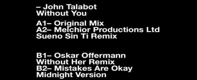 Oskar Offermann y Thomas Melchior remezclan a Talabot Oskar Offermann y Thomas Melchior remezclan a Talabot