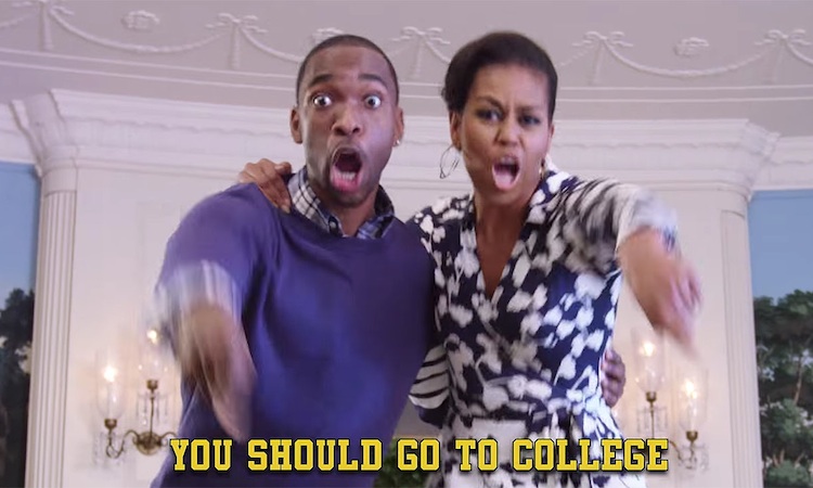 Michelle Obama rapea para que vayas a la universidad Michelle Obama rapea para que vayas a la universidad